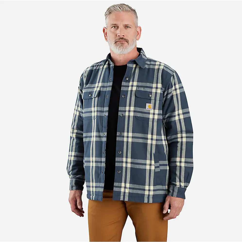 Mens carhartt flannel jacket hotsell