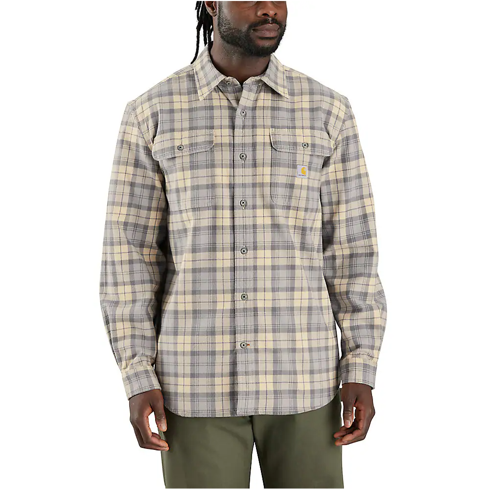 Good Carhartt MEN'S HEAVYWEIGHT FLANNEL SHIRT Plaid Original Fit - Size S