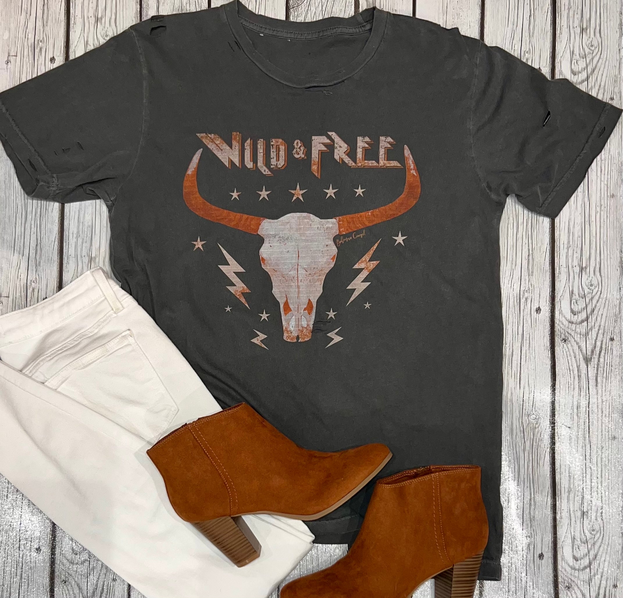 Western Graphic Cowboy T Shirt Cowgirl T Shirt Longhorn T 