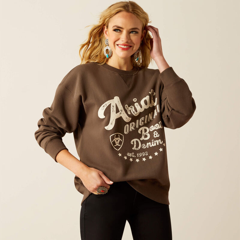 Ariat Women's Oversized Crew Sweatshirt