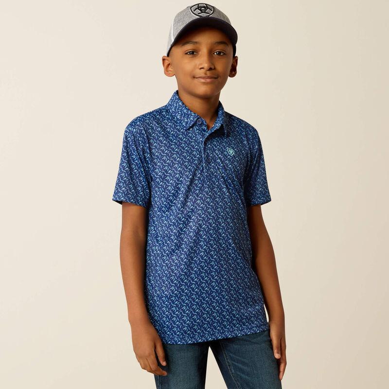 Ariat Boy's All Over Print Polo