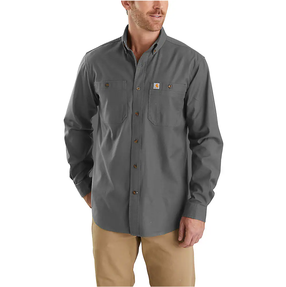 Carhartt Men's Rugged Flex Relaxed Fit Midweight Canvas Long-Sleeve Shirt