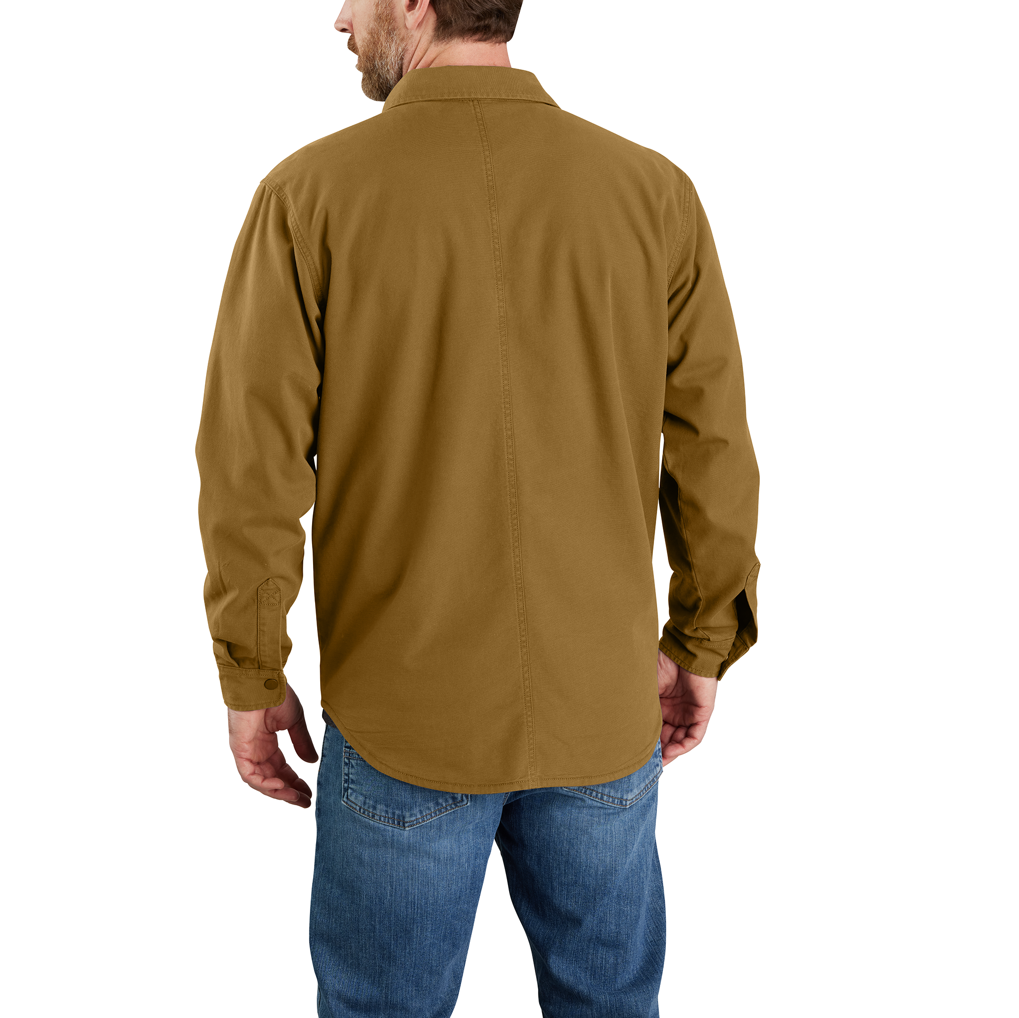 Carhartt Men's Rugged Flex Relaxed Fit Canvas Fleece-Lined Shirt Jac