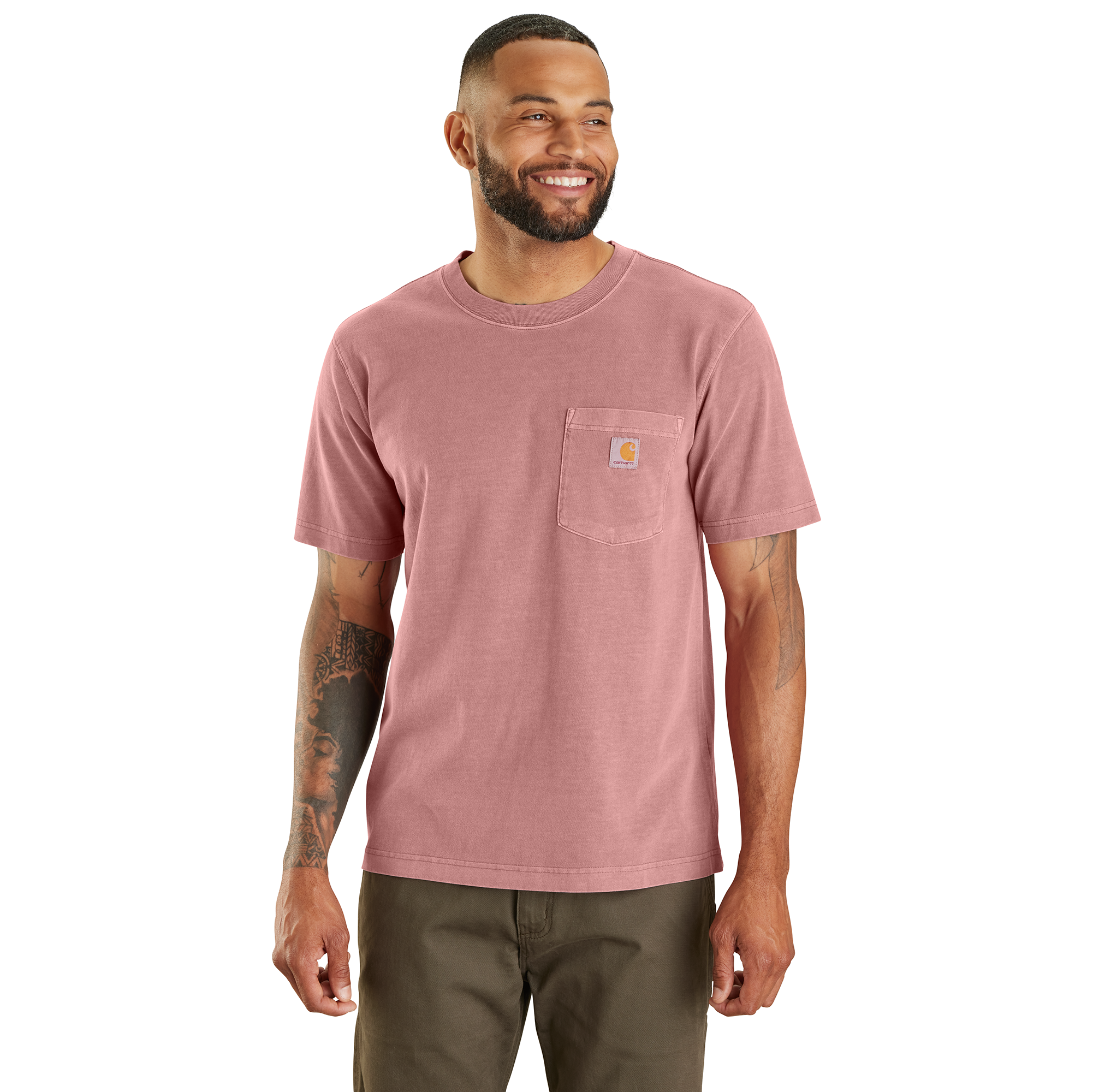 Carhartt Men's Relaxed Fit Lightweight Short-Sleeve Garment Dyed Pocket T-Shirt