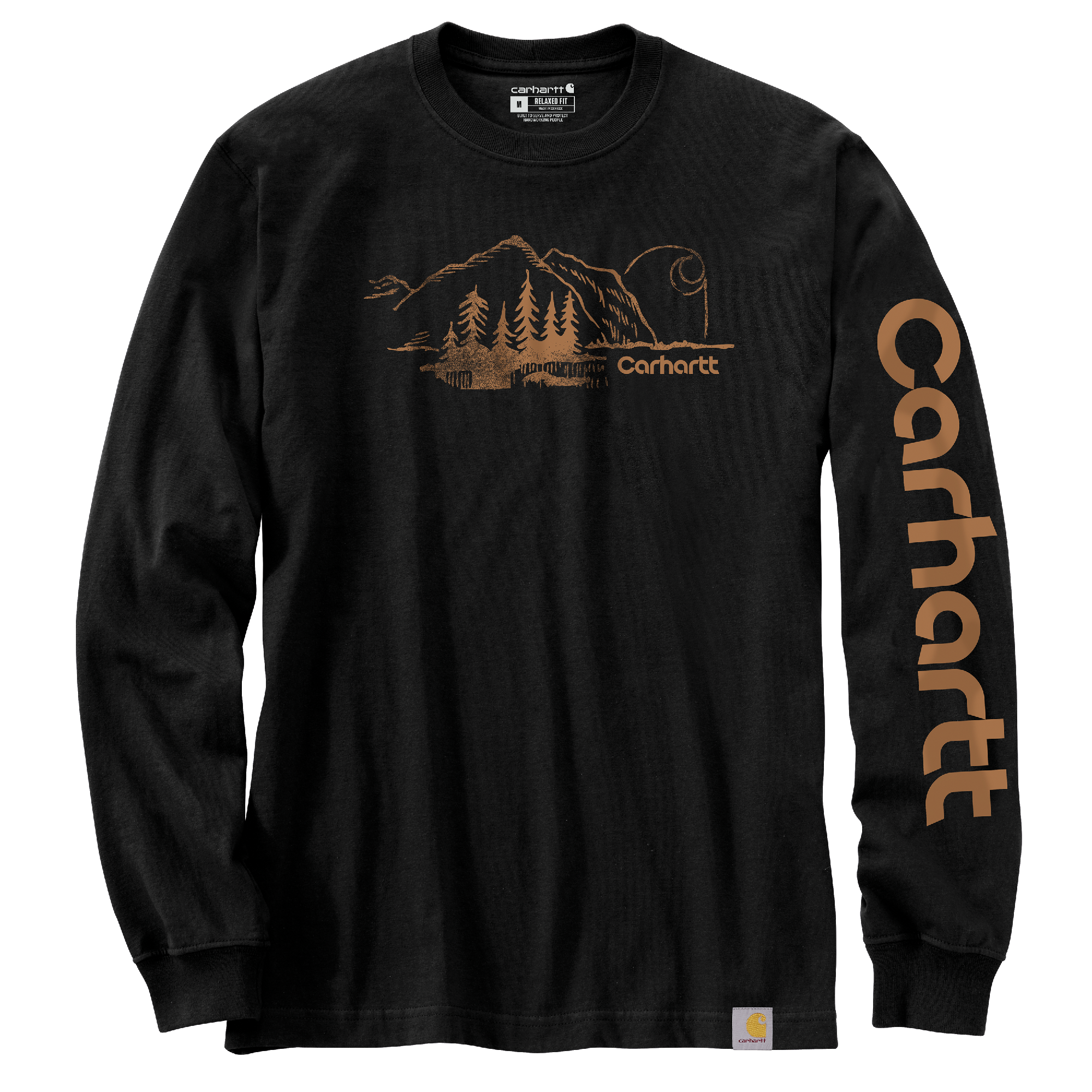 Carhartt Men's Relaxed Fit Heavyweight Long Sleeve Mountain Graphic T-Shirt