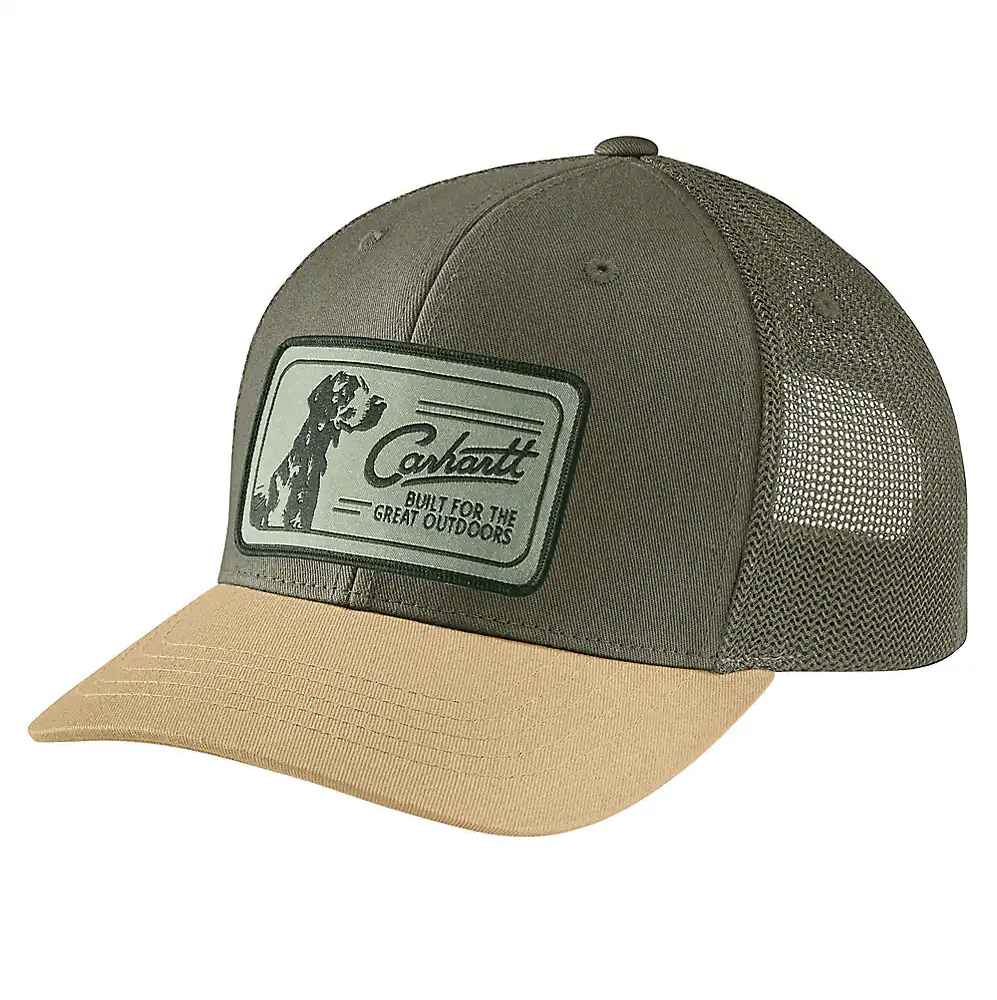 Carhartt Canvas Mesh-Back Dog Patch Cap