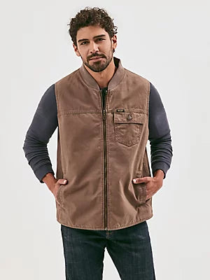 Wrangler Men's Quilt-Lined Rancher Vest