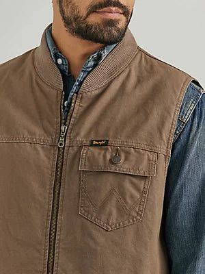 Wrangler Men's Quilt-Lined Rancher Vest