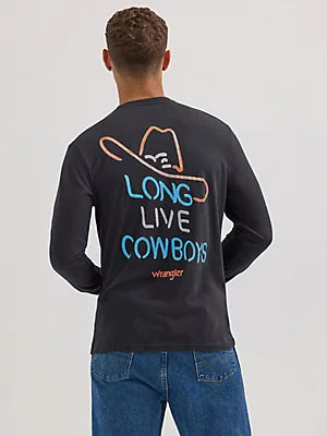 Wrangler Men's Long Sleeve Cowboy Back Graphic T-Shirt