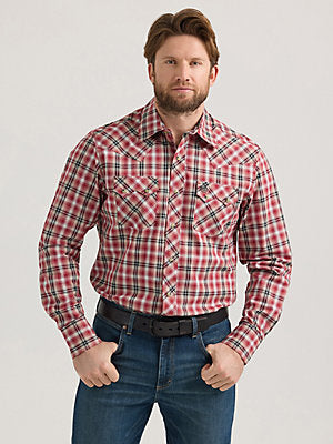 Wrangler Retro Long Sleeve Sawtooth Snap Pocket Western Shirt