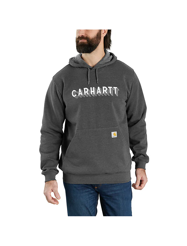 Carhartt Men's Heather Grey Midweight Hooded Sweatshirt