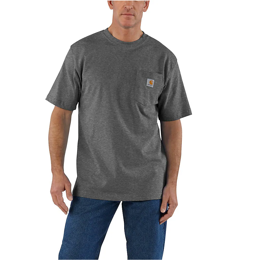 Carhartt Men's Loose Fit Heavyweight Short Sleeve Pocket T-Shirt - Carbon Heather