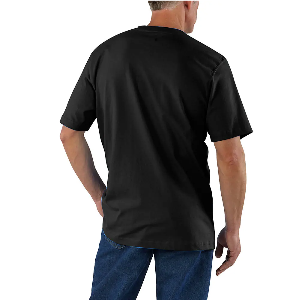 Carhartt Men's Loose Fit Heavyweight Short Sleeve Pocket T-Shirt - Black